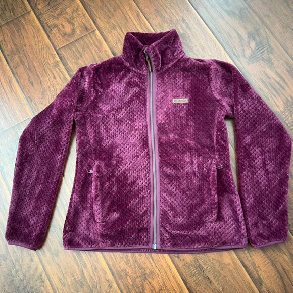 Columbia Women's Fireside II Sherpa Full Zip  Size: M marionberry purple - Picture 2 of 8